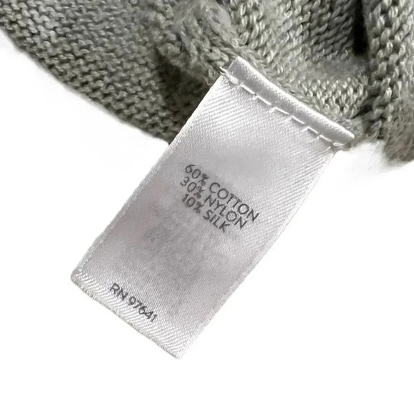Pure Jill Green Knit Cotton Silk Blend Sweater XS - Picture 3 of 4